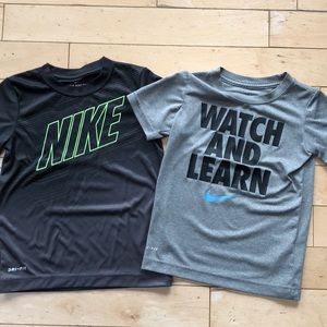 Two Nike Dri-fit Boys Tee Shirts size 6